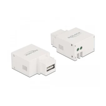Delock Keystone Module Usb Type-a Charging Port 2.1 A White Flat White Usb A Terminal Female Female 87791