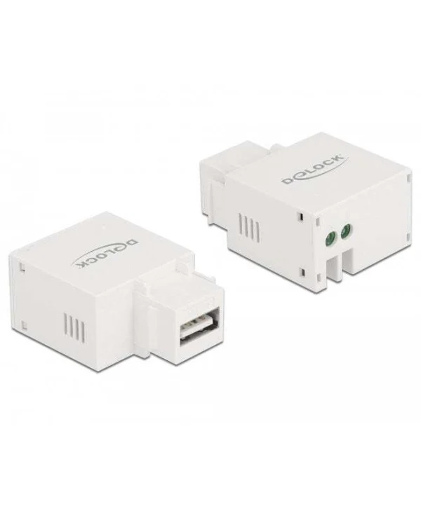 Delock Keystone Module Usb Type-a Charging Port 2.1 A White Flat White Usb A Terminal Female Female 87791