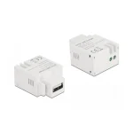 Delock Keystone Module Usb Type-a Charging Port 2.1 A White Flat White Usb A Terminal Female Female 87791 - Image 2