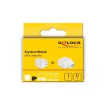 Delock Keystone Module Usb Type-a Charging Port 2.1 A White Flat White Usb A Terminal Female Female 87791 - Image 3