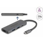 DeLock USB-C Docking Station με HDMI 4K Γκρι (87804)
