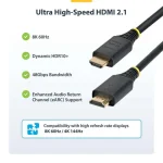 StarTech High HDMI 2.1 Ultra High Speed 48Gbps 4K 120Hz HDR VRR Cable HDMI male - HDMI male 2m Μαύρο HDMI21-CBL-8K60-2M - Image 4