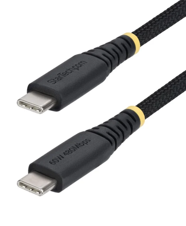 StarTech USB 2.0 Cable USB-C male - USB-C 60W PD Μαύρο 1m USB2CC1MNCBR
