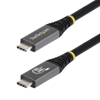 StarTech USB 2.0 Cable USB-C male - USB-C / DisplayPort 240W PD Μαύρο 0.5m CC50CM80GUSB4CABLE