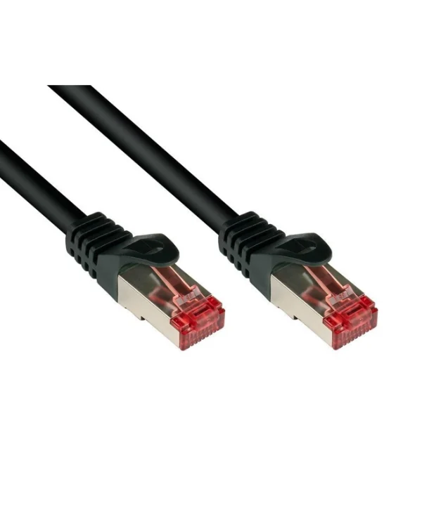 Alcasa S/FTP Cat.6 (Gigabit) Καλώδιο Δικτύου Ethernet 0.5m Μαύρο 8060-005S