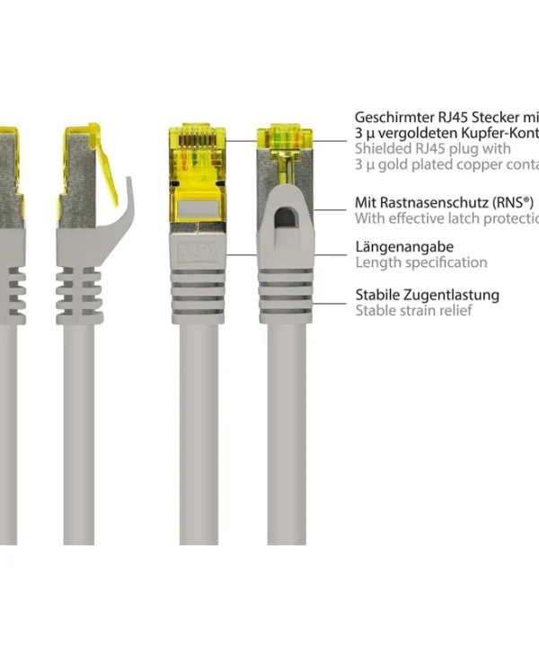 Good Connections S/FTP Cat.7 (10Gbps) Καλώδιο Δικτύου Ethernet 40m Γκρι 8070R-400