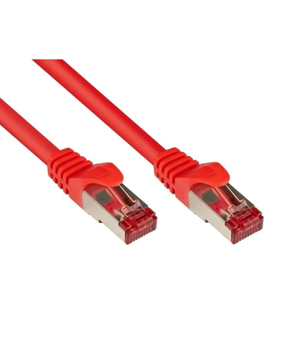 Alcasa S/FTP Cat.6 (Gigabit) Καλώδιο Δικτύου Ethernet 0.5m Κόκκινο 8060-005R