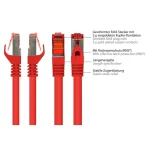 Alcasa S/FTP Cat.6 (Gigabit) Καλώδιο Δικτύου Ethernet 0.5m Κόκκινο 8060-005R - Image 2
