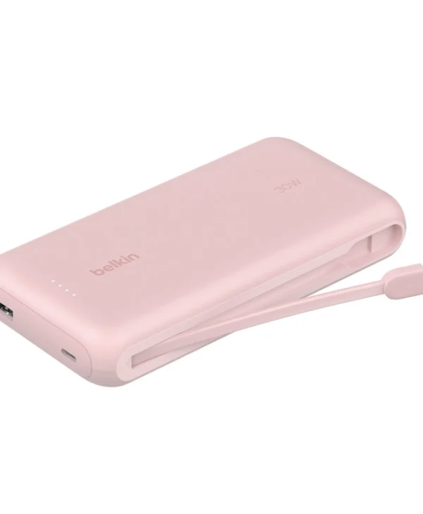Belkin BoostCharge Power Bank 20000mAh 30W με Θύρα USB-A και Θύρα USB-C Power Delivery Ροζ BPB024HQPK