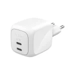 Belkin Φορτιστής Χωρίς Καλώδιο GaN με 2 Θύρες USB-C 67W Power Delivery Λευκός (BoostCharge Pro) WCH020KQWH - Image 4