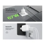 Belkin Φορτιστής Χωρίς Καλώδιο GaN με 2 Θύρες USB-C 67W Power Delivery Λευκός (BoostCharge Pro) WCH020KQWH - Image 6