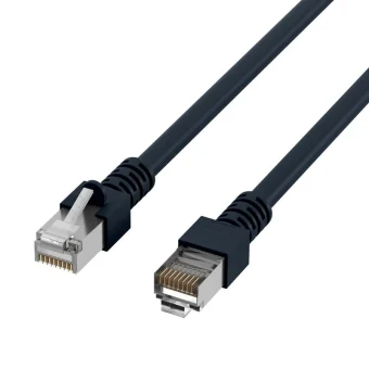 EFB SF/UTP Cat.5e (Gigabit) Καλώδιο Δικτύου Ethernet 0.5m Μαύρο K5456.0,5