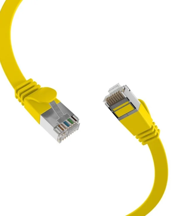 EFB Flat U/FTP (STP) Cat.6a (Gigabit) Καλώδιο Δικτύου Ethernet 0.25m Κίτρινο K5545GE.0,25