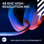 Logitech G Astro A20 X Ασύρματο Over Ear Gaming Headset με σύνδεση Bluetooth / USB Λευκό for PC / XBOX 939-002253 - Image 4
