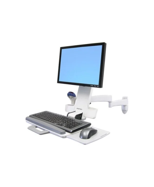 Ergotron 200 Series Επιτοίχια Βάση Οθόνης έως 24" με Βραχίονα Λευκή 45-230-216