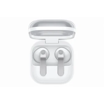 Samsung Galaxy Buds4 Bluetooth Handsfree Ακουστικά με Αντοχή στον Ιδρώτα και Θήκη Φόρτισης Λευκά SM-R540NZWAEUB