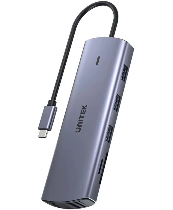 Unitek D1113A USB-C Docking Station με HDMI 4K PD Ethernet Γκρι
