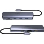 Unitek D1113A USB-C Docking Station με HDMI 4K PD Ethernet Γκρι - Image 4