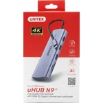 Unitek D1113A USB-C Docking Station με HDMI 4K PD Ethernet Γκρι - Image 5