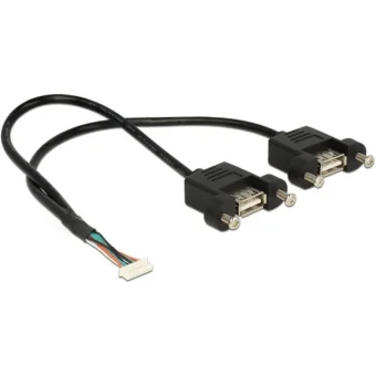 DeLock USB 2.0 pinheader female - 2x USB 2.0 female 0.25m Pinheader 84839