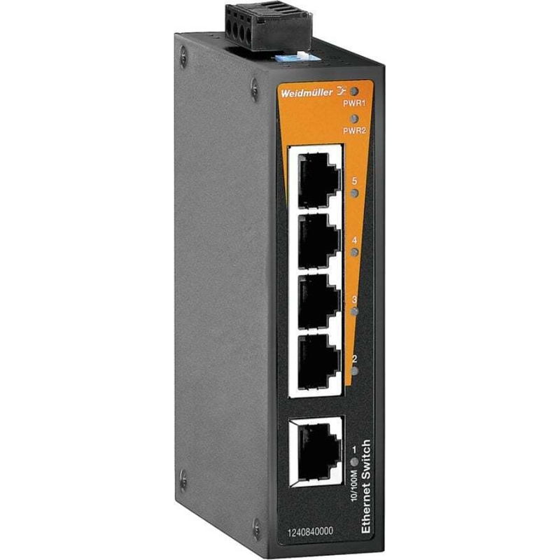 1 Weidmuller IE-SW-BL05-5TX Unmanaged L2 Switch με 5 Θύρες Ethernet 1240840000 - Image 1