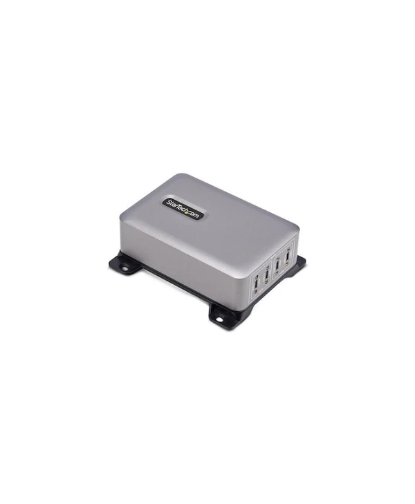 StarTech Βάση Φόρτισης με 4 Θύρες USB-C 240W σε Γκρι χρώμα (424DUK-USB-C-CHARGER)