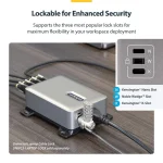 StarTech Βάση Φόρτισης με 4 Θύρες USB-C 240W σε Γκρι χρώμα (424DUK-USB-C-CHARGER) - Image 4