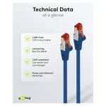 Goobay S/FTP Cat.6 (Gigabit) Καλώδιο Δικτύου Ethernet 5m Μπλε 68270 - Image 7