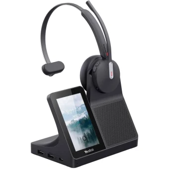 Yealink Yealink Wh64 Mono Headset Wireless Headband Office Call Center Usb Type-c Bluetooth Black 1208737