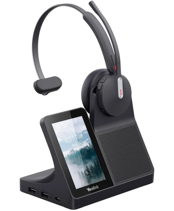 Yealink Yealink Wh64 Mono Headset Wireless Headband Office Call Center Usb Type-c Bluetooth Black 1208737