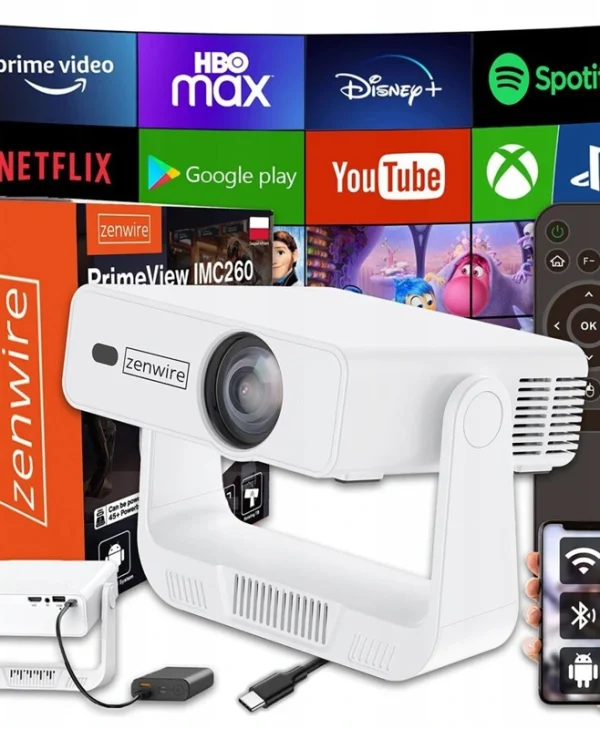 Zenwire Mini Projector LCD HD Λάμπας LED με Wi-Fi IMC260