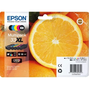 Epson 33XL Γνήσιο Πακέτο Μελανιών Εκτυπωτή InkJet Πολλαπλό (Color) (C13T33574510)