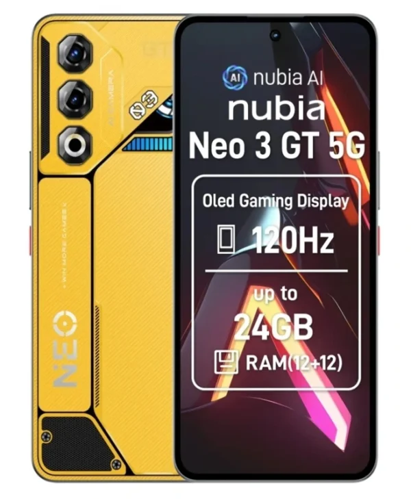 Nubia Neo 3 GT 5G Dual SIM (12/256GB) Κίτρινο Z2465N/YW