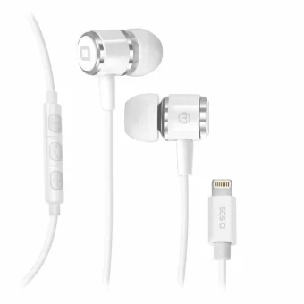 SBS TEINEARLIGHTW In-ear Handsfree με Βύσμα Lightning Λευκό