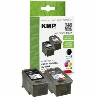 KMP C136V Πακέτο Συμβατών Μελανιών Εκτυπωτή InkJet Canon PG560/CL561 Πολλαπλό (Color) 1581,4005