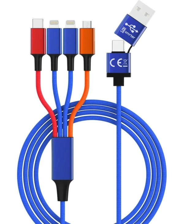 Smrter Hydra Elite 6in1 Regular USB to Lightning Cable Πολύχρωμο 1m SMRTER_ELITE_L_MIX
