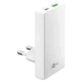 Goobay Φορτιστής Χωρίς Καλώδιο GaN με Θύρα USB-A και Θύρα USB-C 65W Power Delivery Λευκός (75724)