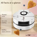 Clatronic Βαφλιέρα για Βάφλες Καρδιά 1200W WA 3832 - Image 4