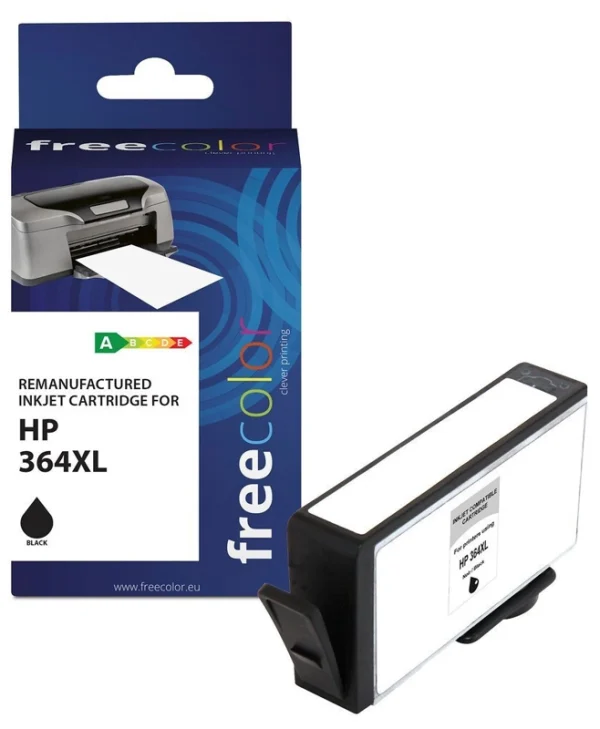 Freecolor Πακέτο Συμβατών Μελανιών Εκτυπωτή InkJet HP 364XL Μαύρο 1τμχ K12571F7
