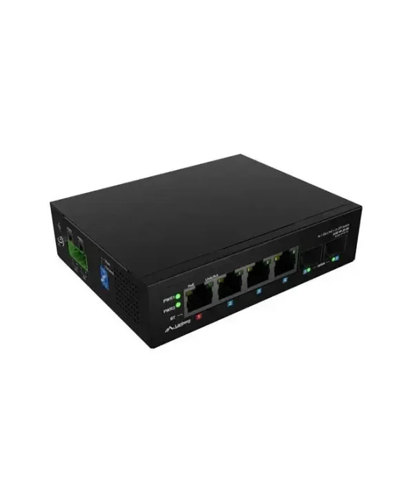 Lanberg ILGE-4P-2S-90 Unmanaged L2 PoE+ Switch με 4 Θύρες Gigabit (1Gbps) Ethernet