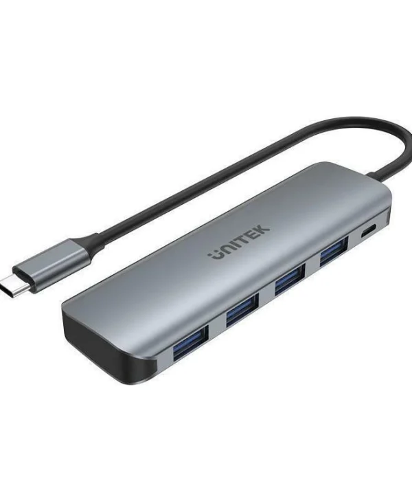 Unitek uHUB P5+ Hub 5 Θυρών USB 3.2 με σύνδεση USB-C Γκρι H1107A