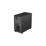 Lanberg Server Cabinet Metallic Lanberg 19" Rack 22u 600x1200 Black Glass Doors FF01-6222-12B - Image 2