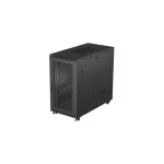 Lanberg Server Cabinet Metal Lanberg 19" Rack 22u 600x1200mm Black Color Glass Doors FF01-6222-23B - Image 2