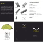Salewa Denali Ii Σκηνή Camping Igloo Ορειβασίας Πράσινη με Διπλό Πανί 4 Εποχών για 2 Άτομα Αδιάβροχη 3000mm 210x120x100εκ. 15443 - Image 9