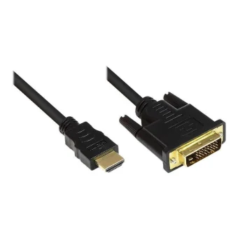 Good Connections Cable DVI-D male - HDMI male 1m Μαύρο GC-M0008