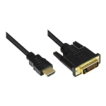 Good Connections Cable DVI-D male - HDMI male 1m Μαύρο GC-M0008 - Image 2