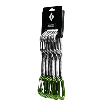 Black Diamond Litewire Quickpack Climbing Quickdraws 12cm X 6 Envy Green 688337
