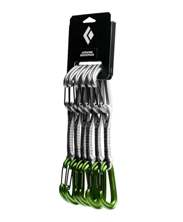 Black Diamond Litewire Quickpack Climbing Quickdraws 12cm X 6 Envy Green 688337
