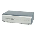 Kvm Switch 2 Θύρες Lindy Γκρι Ασημί 39304