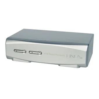 Kvm Switch 2 Θύρες Lindy Γκρι Ασημί 39304